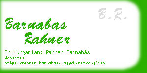 barnabas rahner business card